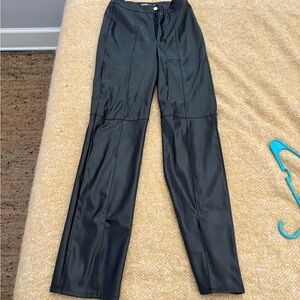 Black leather pants missguided